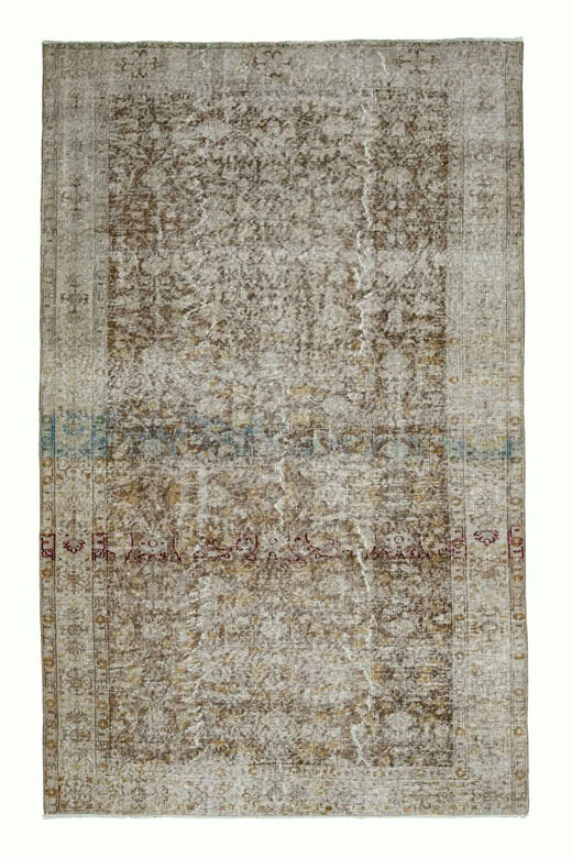 Beige Vintage Turkish Rug