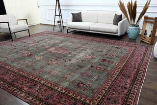 One of a Kind Wool Handmade Turkish Rug - Thumbnail