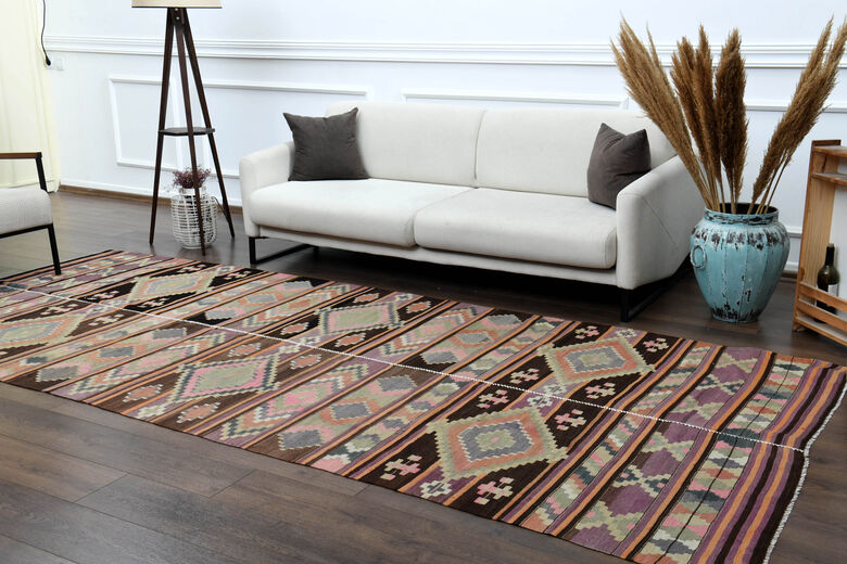 Vintage Flatweave Nomadic Kilim