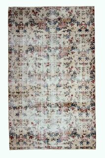 Unique Floral Turkish Rug - Thumbnail