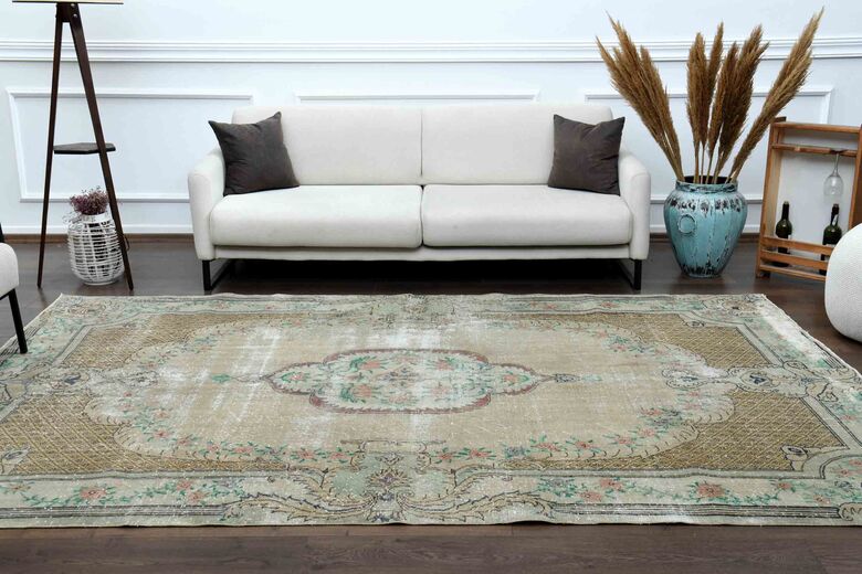 Minimalist Handmade Oushak Rug