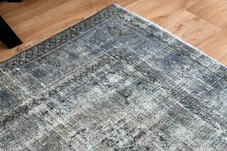 Faded Black Vintage Turkish Rug - Thumbnail