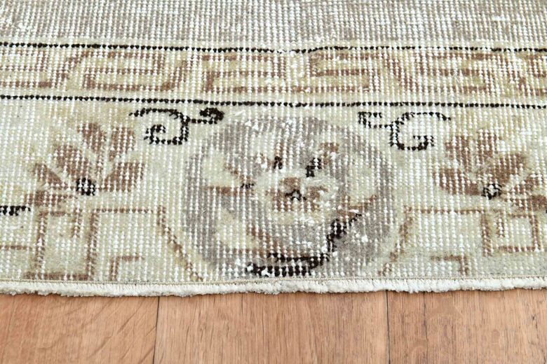 Beige Wool Turkish Rug