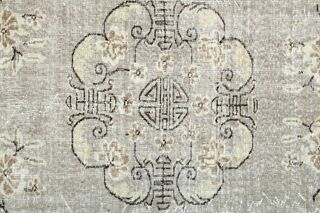 Beige Wool Turkish Rug - Thumbnail