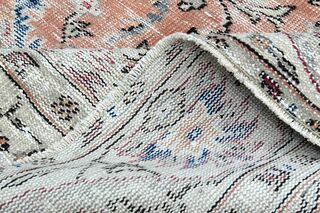 Oriental Pattern Vintage Turkish Rug - Thumbnail