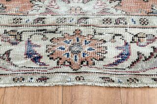 Oriental Pattern Vintage Turkish Rug - Thumbnail