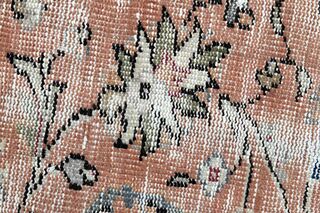 Oriental Pattern Vintage Turkish Rug - Thumbnail