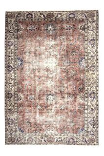 Oriental Pattern Vintage Turkish Rug - Thumbnail