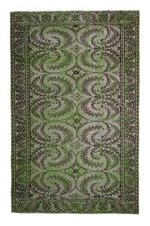 Green Vintage Turkish Rug - Thumbnail