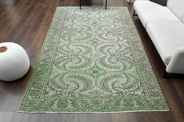 Green Vintage Turkish Rug