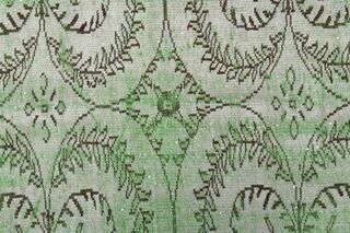 Green Vintage Turkish Rug - Thumbnail