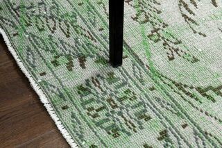 Green Vintage Turkish Rug - Thumbnail