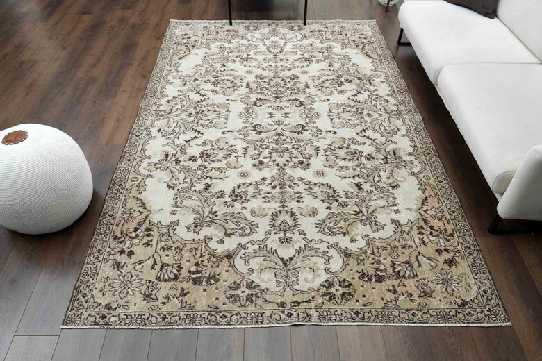 Beige Brown Turkish Rug