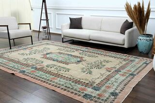 Multicolor Vintage Turkish Rug - Thumbnail