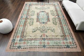 Multicolor Vintage Turkish Rug - Thumbnail