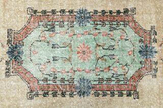 Multicolor Vintage Turkish Rug - Thumbnail