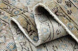 Blue Details Beige Turkish Area Rug - Thumbnail