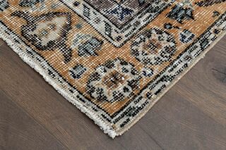 Orange Blue Turkish Rug - Thumbnail