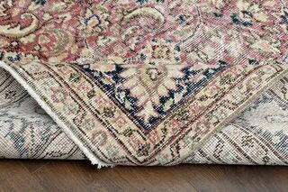 Floral Pattern Orange Turkish Rug - Thumbnail