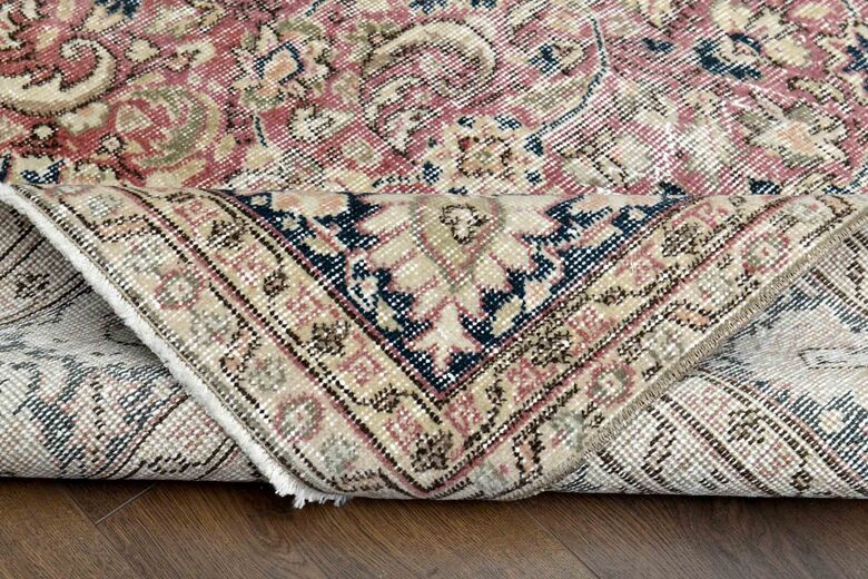 Floral Pattern Orange Turkish Rug