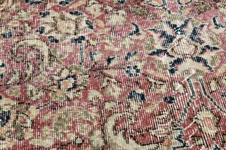 Floral Pattern Orange Turkish Rug - Thumbnail