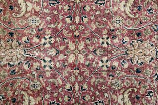 Floral Pattern Orange Turkish Rug - Thumbnail