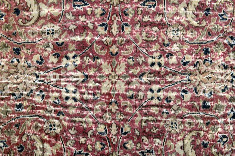 Floral Pattern Orange Turkish Rug