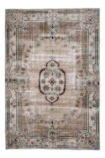 Original Vintage Wool Turkish Rug - Thumbnail