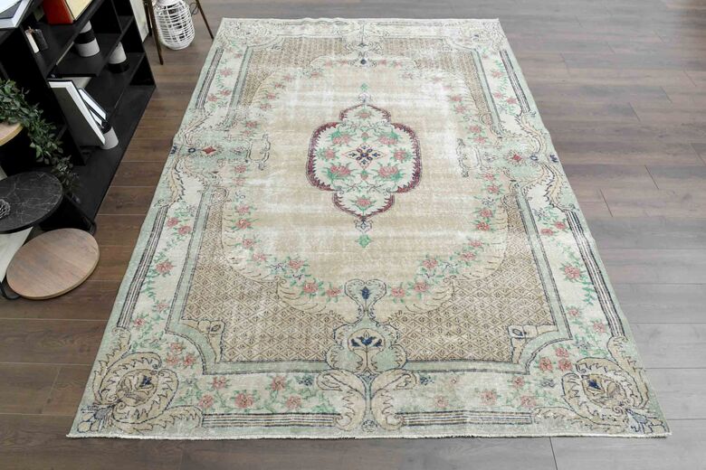 Original Vintage Wool Turkish Rug