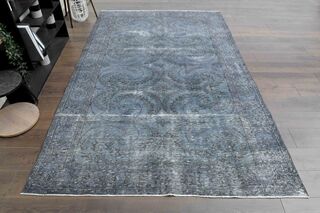 Handmade Blue Turkish Rug - Thumbnail