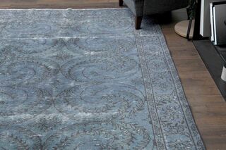 Handmade Blue Turkish Rug - Thumbnail