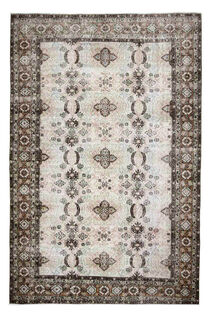 Floral Pattern Turkish Wool Rug - Thumbnail