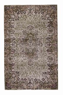 Floral Pattern Vintage Turkish Rug - Thumbnail