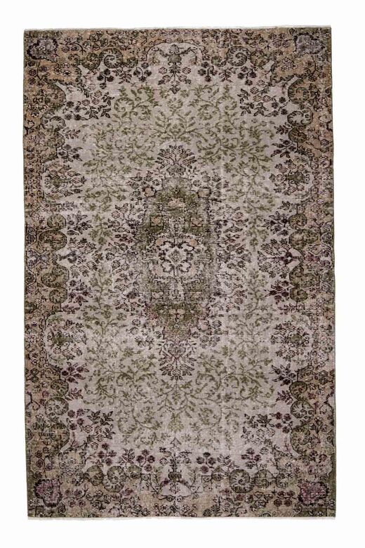 Floral Pattern Vintage Turkish Rug