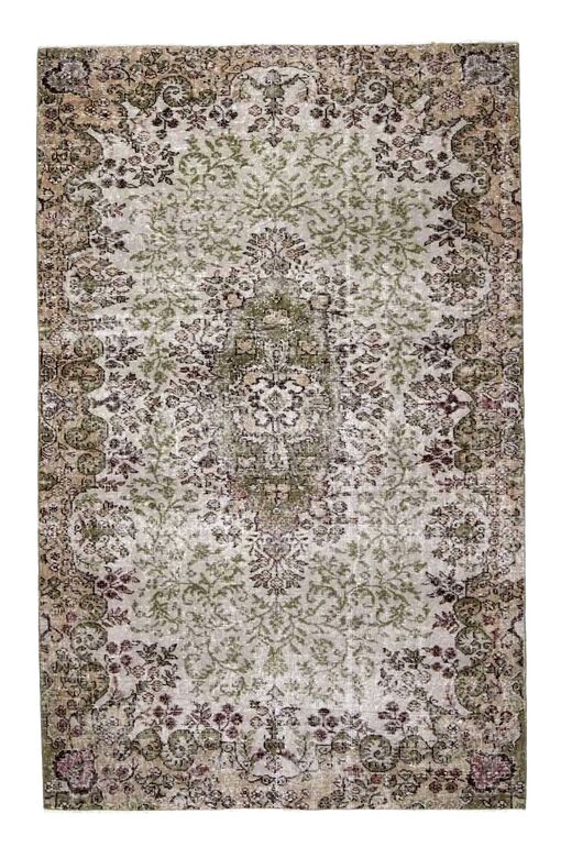 Floral Pattern Vintage Turkish Rug