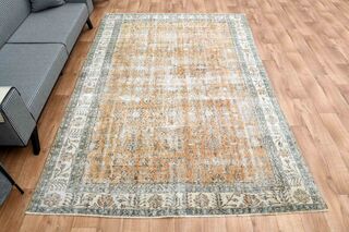 Wool Vintage Turkish Rug - Thumbnail