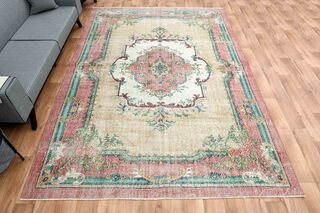 Colorful Oriental Turkish Rug - Thumbnail