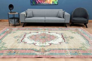 Colorful Oriental Turkish Rug - Thumbnail