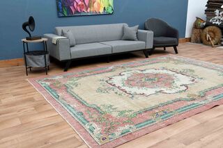 Colorful Oriental Turkish Rug - Thumbnail