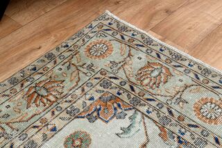 Beige Brown Vintage Turkish Area Rug - Thumbnail