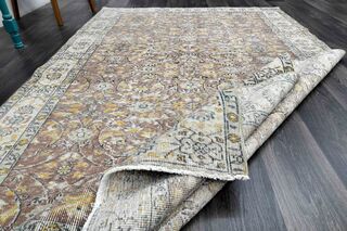 Floral Design Turkish Rug - Thumbnail