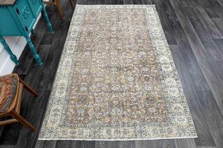 Floral Design Turkish Rug - Thumbnail