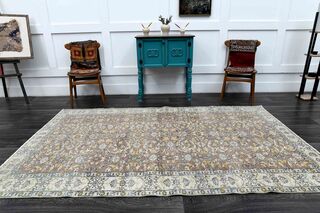 Floral Design Turkish Rug - Thumbnail