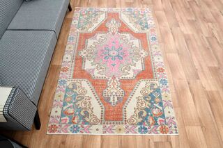 Vintage Turkish Oriental Rug - Thumbnail