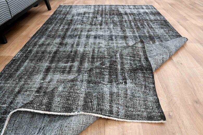 Faded Black Turkish Rug