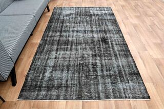 Faded Black Turkish Rug - Thumbnail