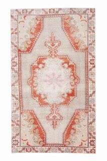 Beige Orange Turkish Rug - Thumbnail