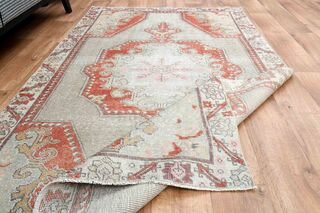 Beige Orange Turkish Rug - Thumbnail