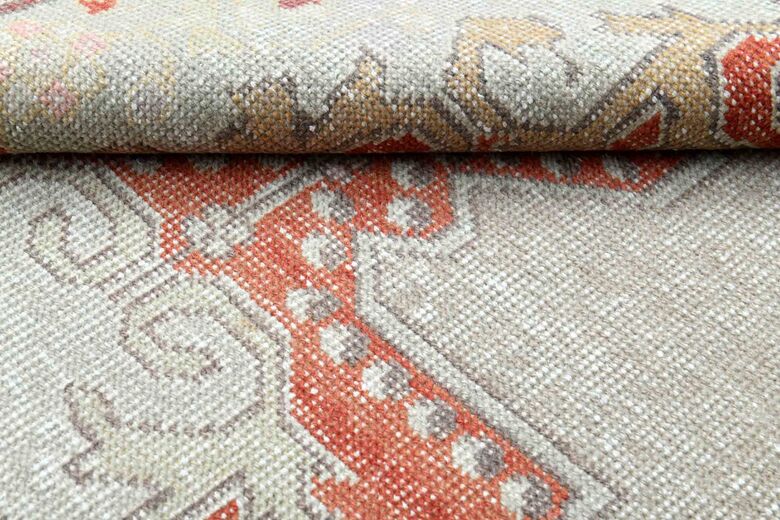 Beige Orange Turkish Rug