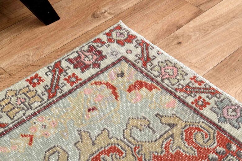 Beige Orange Turkish Rug